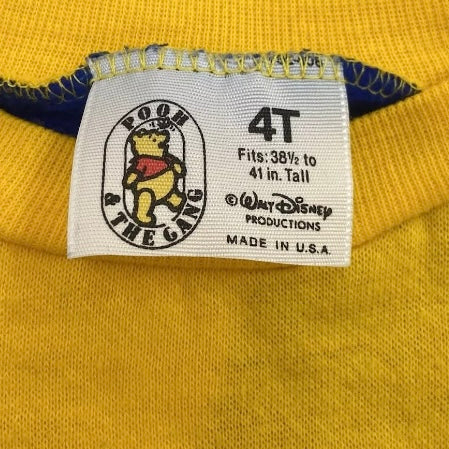 Pooh and Friends Winnie The Pooh Vintage Toddler Size 4T Sweat Suit Made In USA