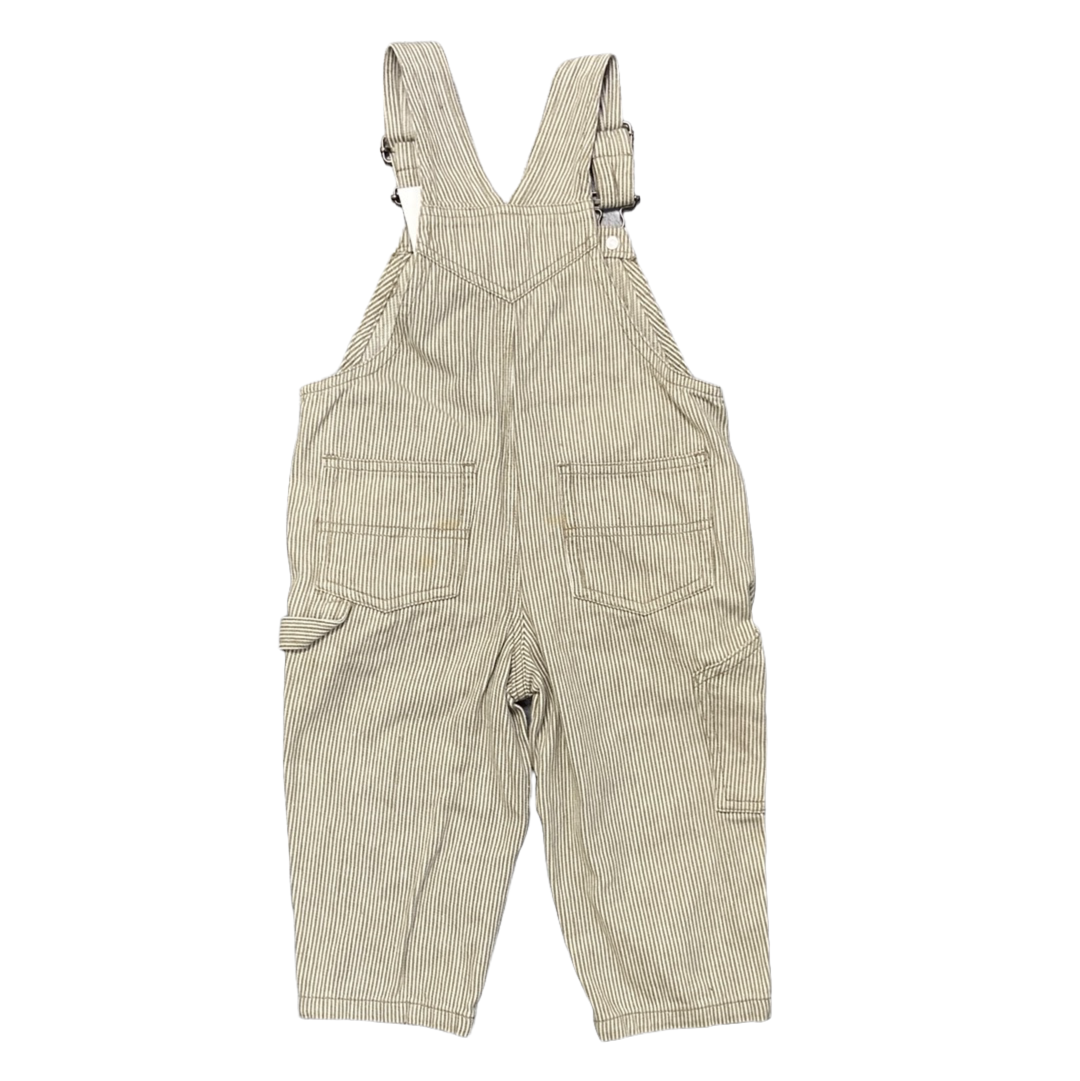 Little Arizona Jean Co. Pinstriped Khaki Overalls Toddler Size 2T