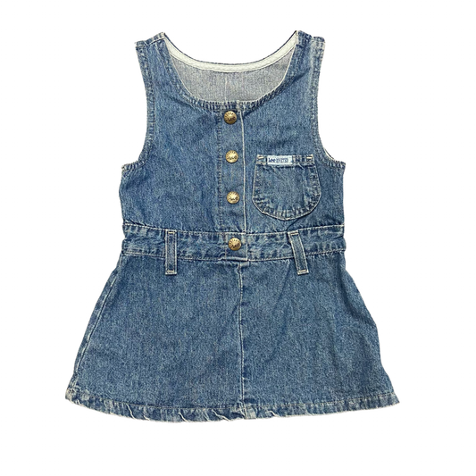 Lee Riveted 90’s Button Down Denim Toddler Girl Dress Size 3T