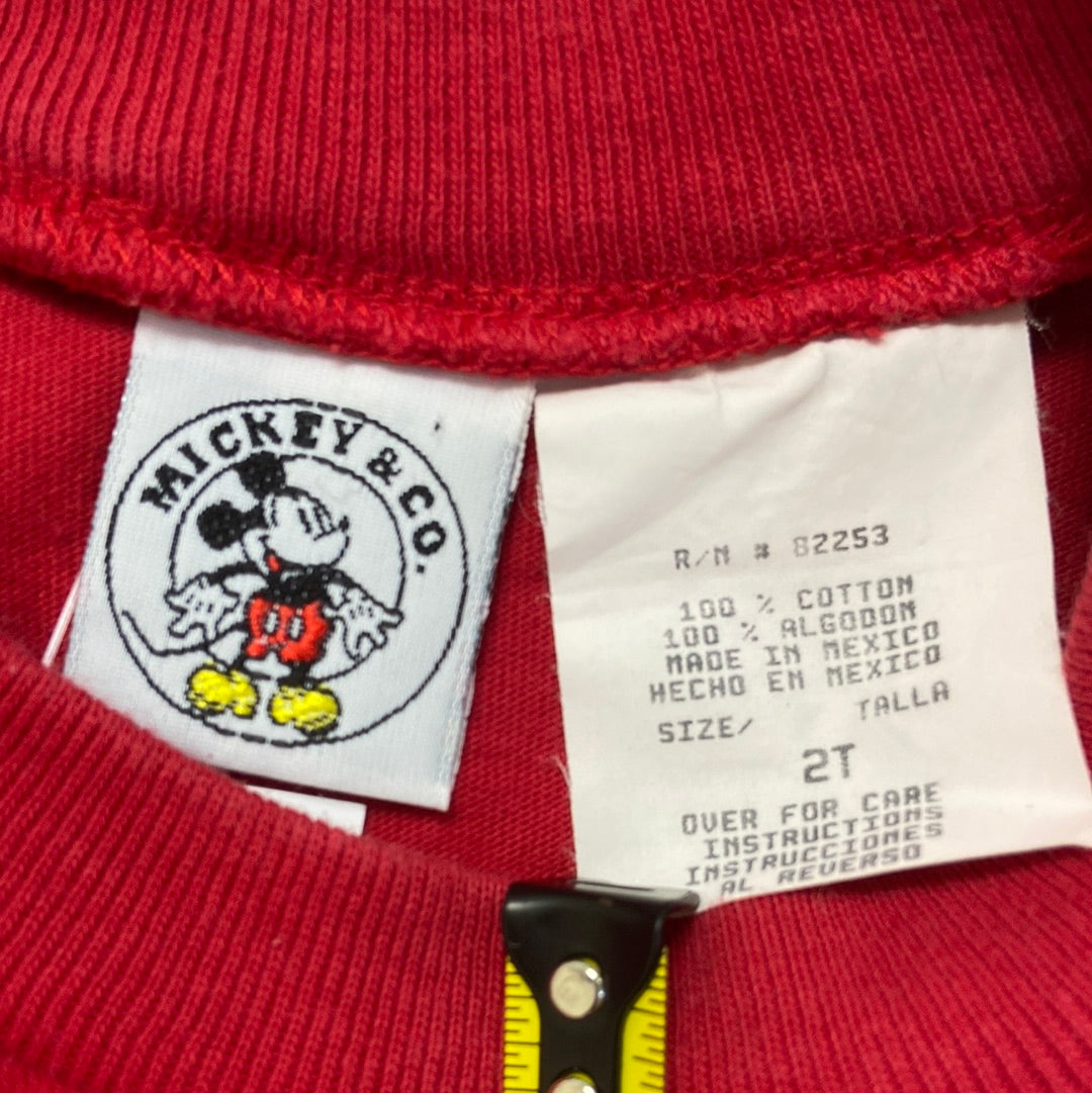 Mickey & Co. Disney Mickey Mouse Embroidered Pocket T-Shirt Toddler Size 2T