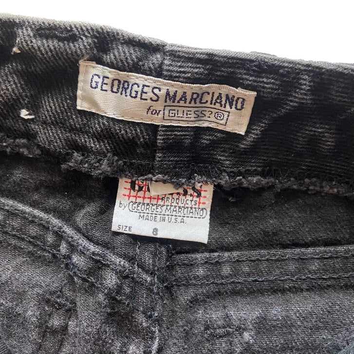 Vintage Guess Children’s Black Zip Hem Tapered Jeans Size 8