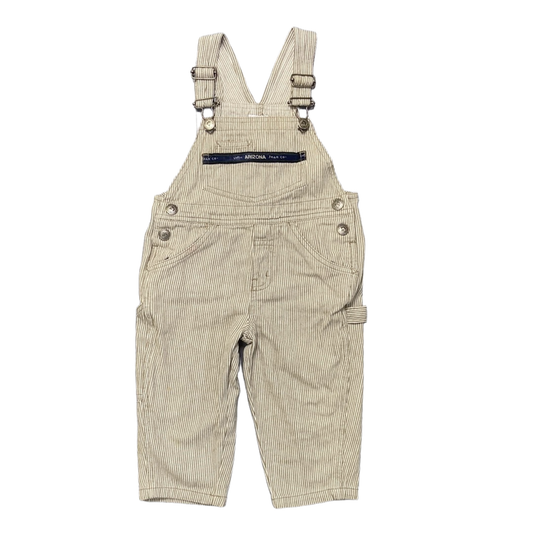 Little Arizona Jean Co. Pinstriped Khaki Overalls Toddler Size 2T