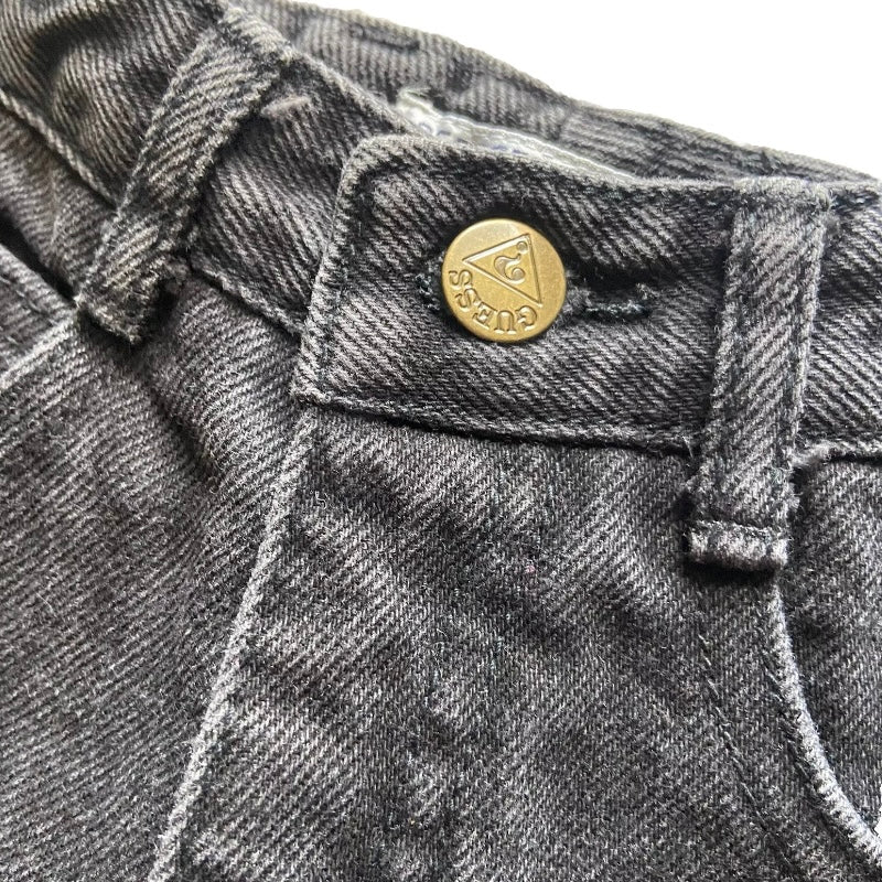 Vintage Guess Children’s Black Zip Hem Tapered Jeans Size 8