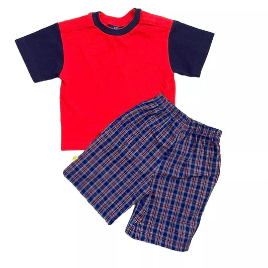 Blues Clues Children’s Plaid Shorts Vintage 2 Piece Set Top 5T Bottoms 7