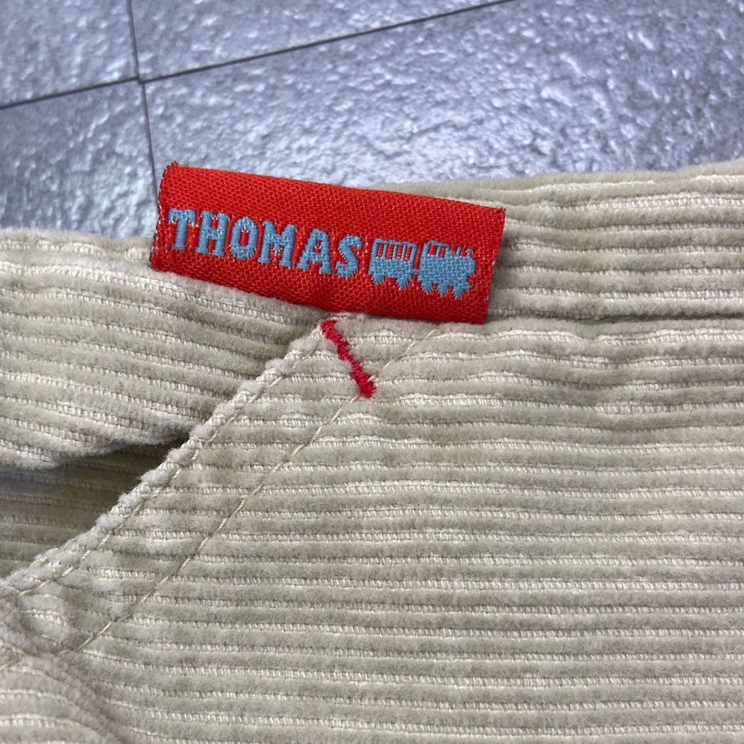 Thomas & Friends 2006 Corduroy Beige Pants Elastic Waist Multi Pocket Size 24 Months