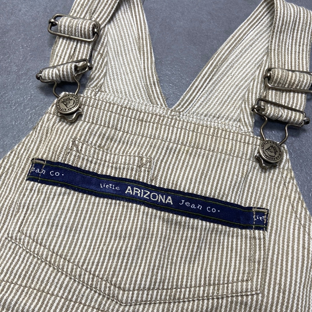 Little Arizona Jean Co. Pinstriped Khaki Overalls Toddler Size 2T