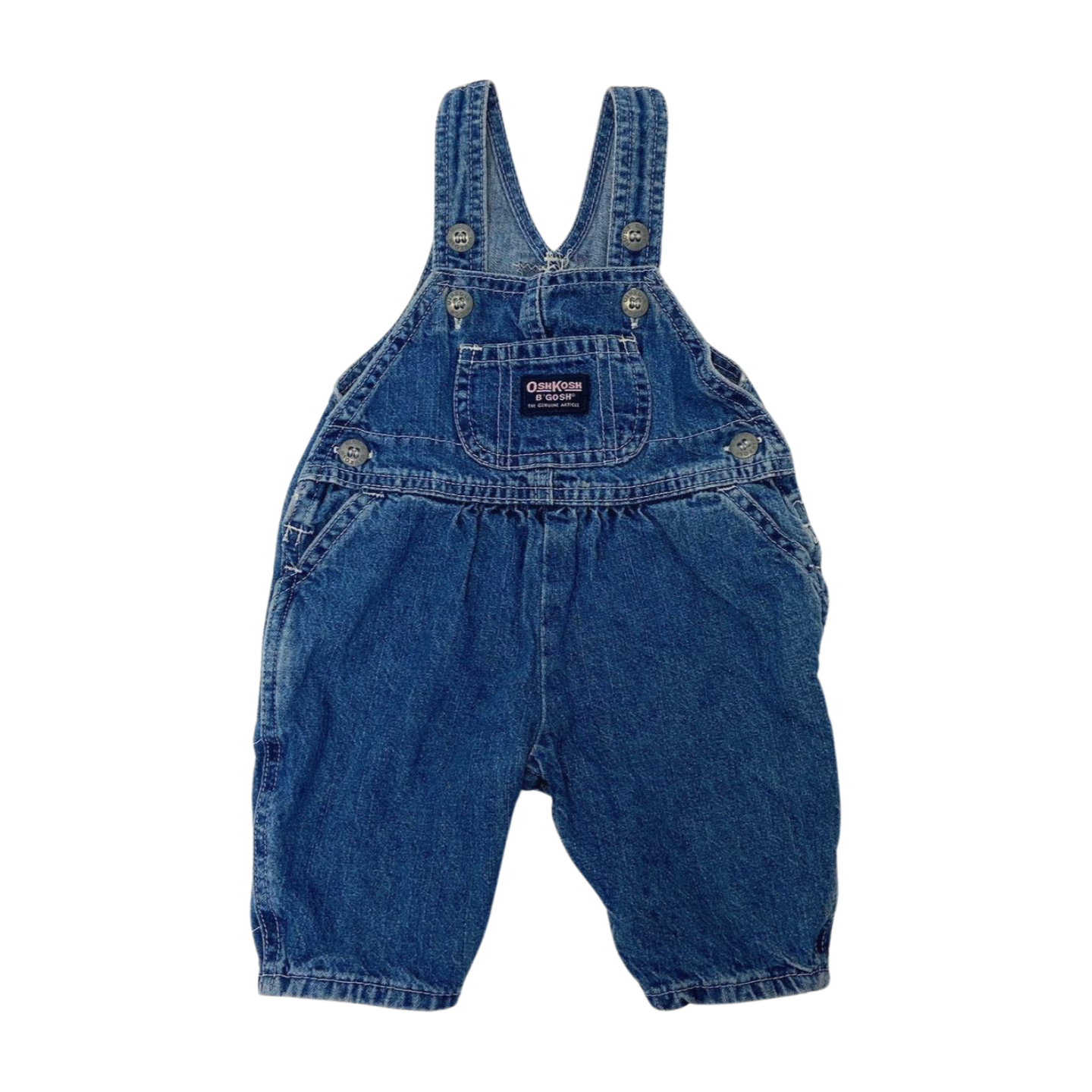 OSHKOSH VINTAGE DENIM OVERALLS BABY SIZE SMALL