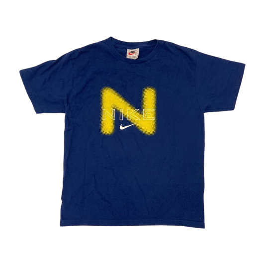 NIKE VINTAGE NAVY "N" LOGO T-SHIRT BOYS YOUTH SIZE LARGE