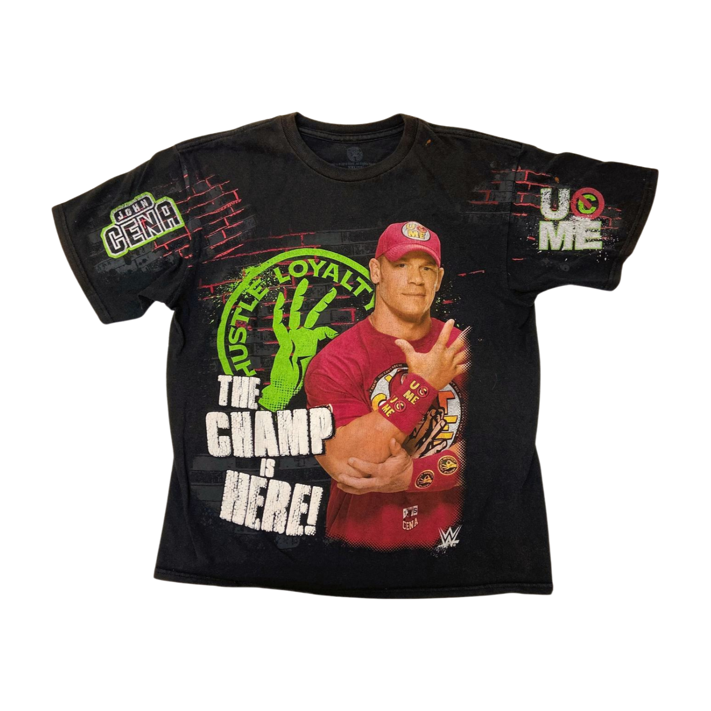 JOHN CENA THE CHAMP IS HERE ALL OVER PRINT YOUTH 2XL T-SHIRT