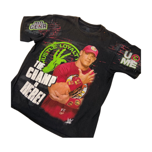 JOHN CENA THE CHAMP IS HERE ALL OVER PRINT YOUTH 2XL T-SHIRT