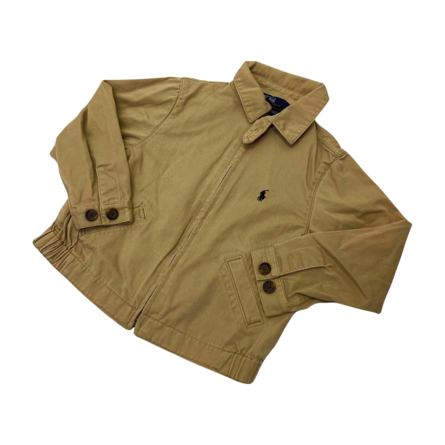 POLO RALPH LAUREN VINTAGE KHAKI BOMBER JACKET TODDLER 3T