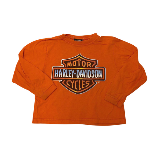 HARLEY DAVIDSON ORANGE VINTAGE KIDS LONG SLEEVE SIZE