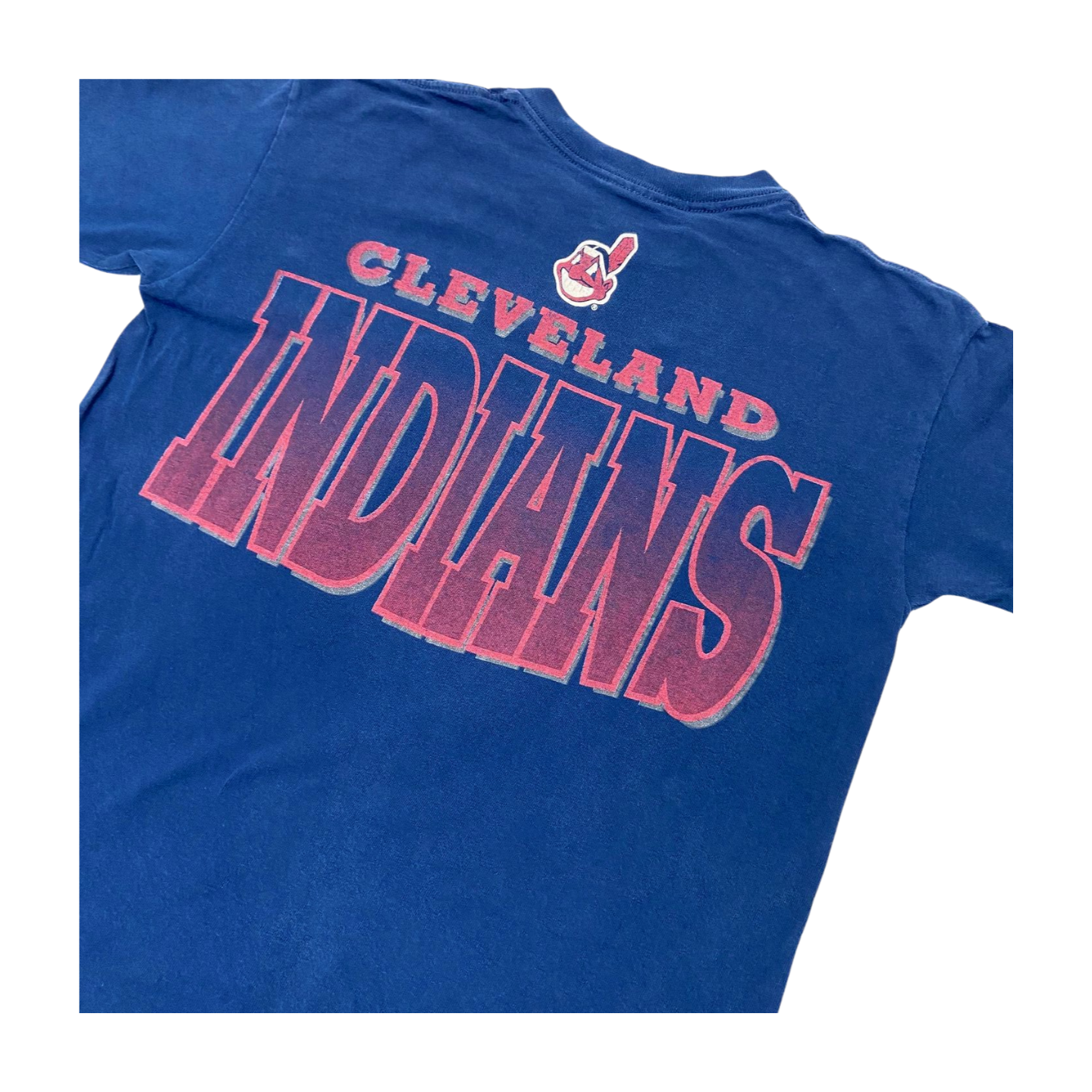 STARTER 1994 MLB CLEVELAND INDIANS NAVY BLUE T-SHIRT SIZE YOUTH LARGE 14-16