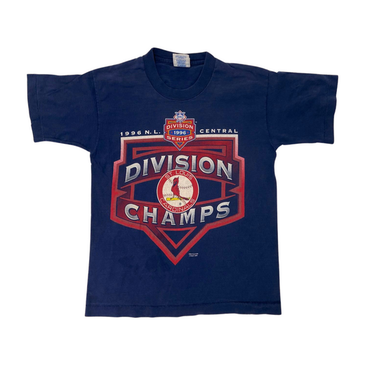 1996 ST LOUIS CARDINALS DIVISION CHAMPS YOUTH T-SHIRT SIZE YOUTH LARGE 14-16