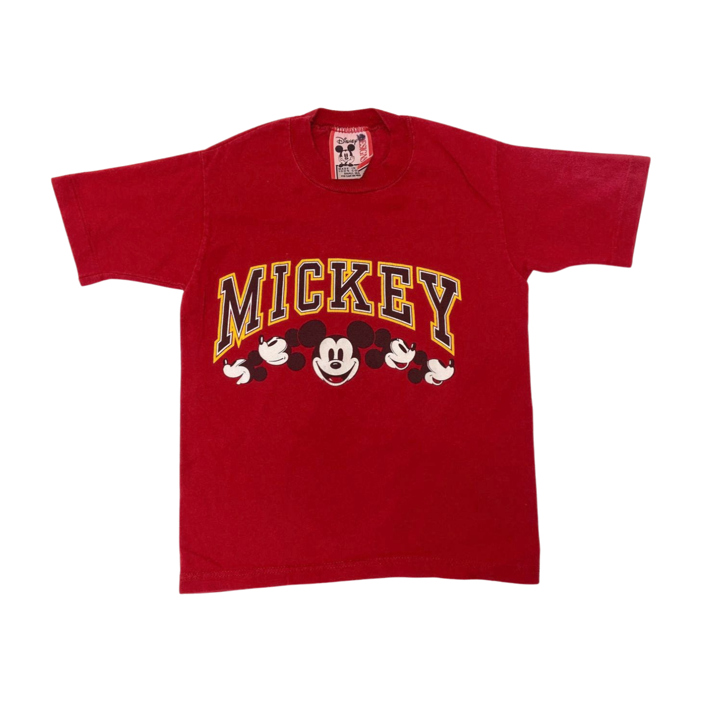 DISNEY MICKEY MOUSE SPELLOUT VINTAGE T-SHIRT YOUTH SIZE SMALL 6-8