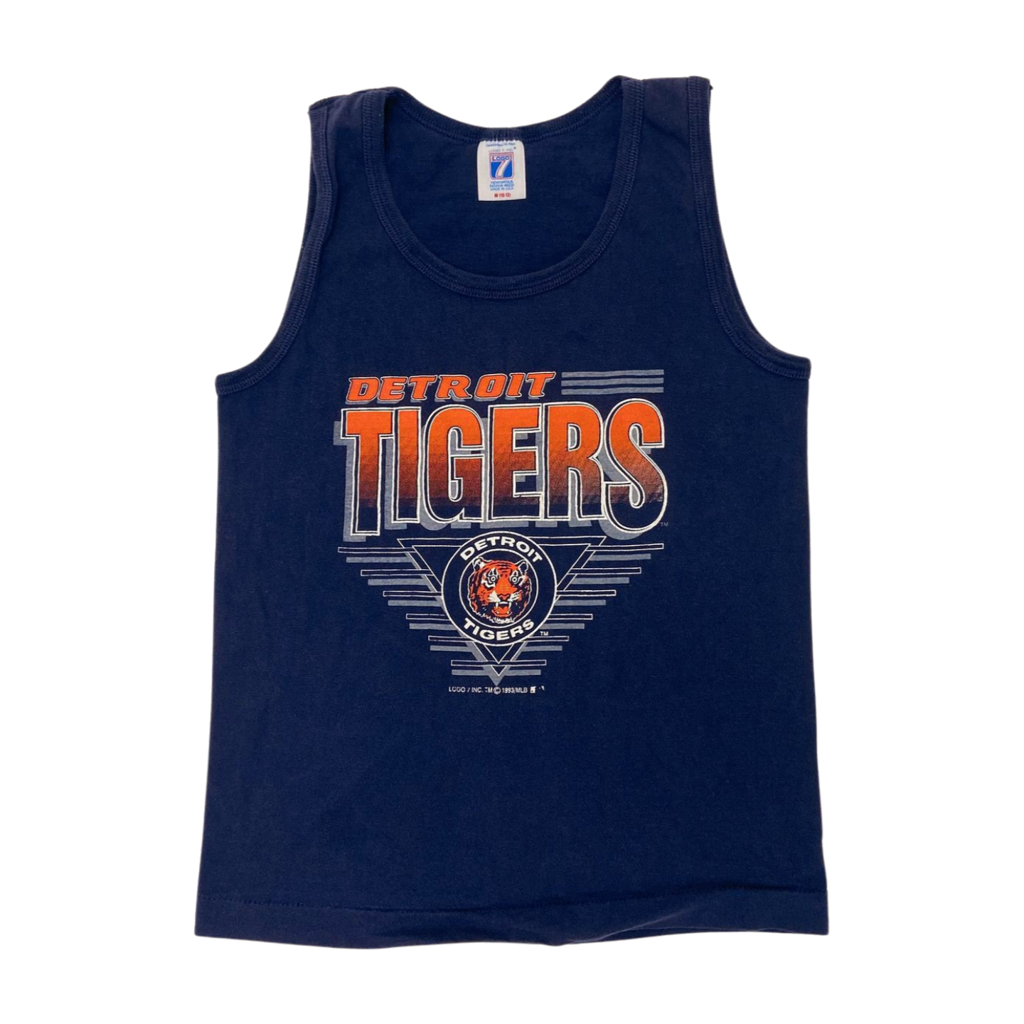 DETROIT TIGERS VINTAGE LOGO 7 TANK TOP YOUTH SIZE MEDIUM 10-12