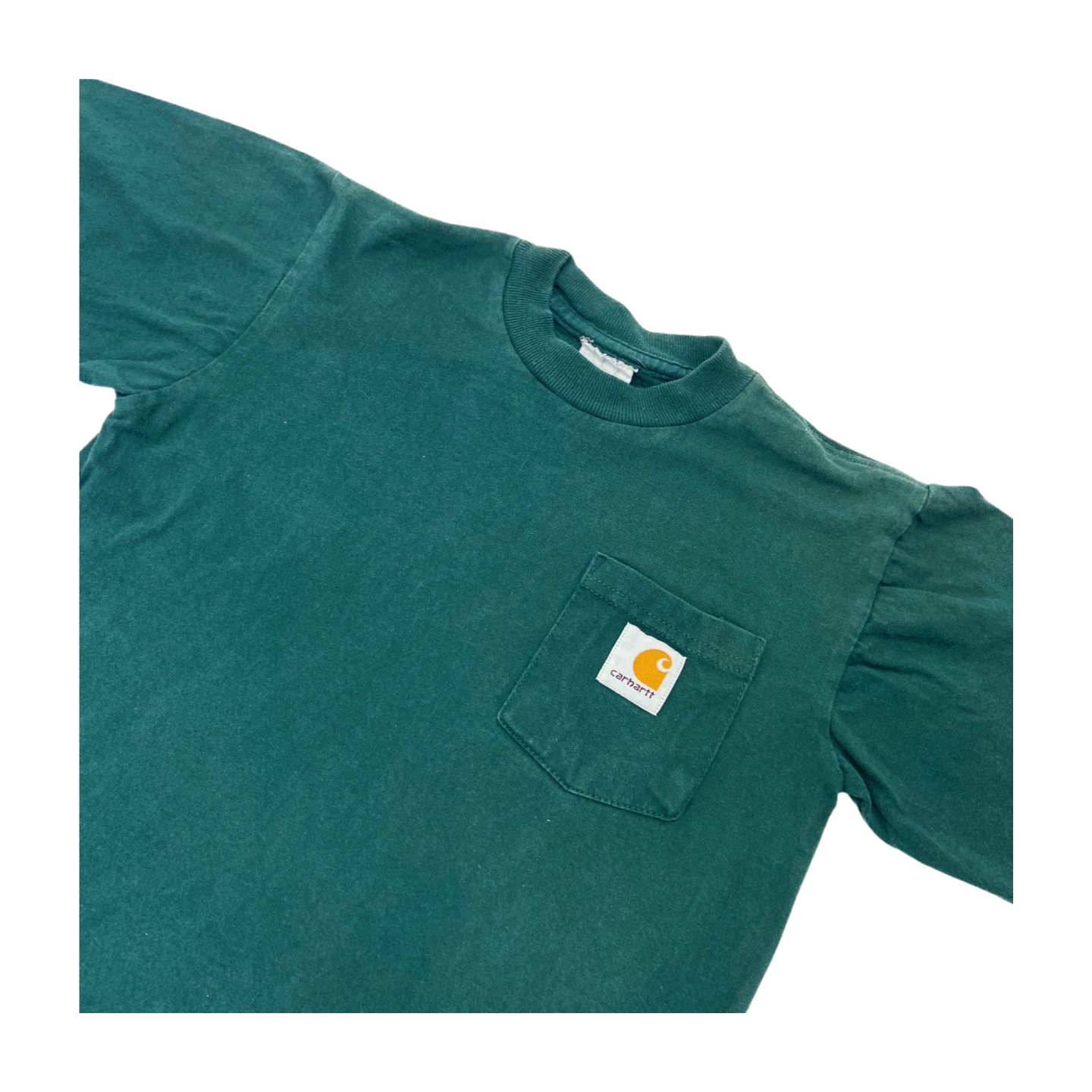 CARHARTT GREEN POCKET TEE VINTAGE T-SHIRT YOUTH SIZE XS