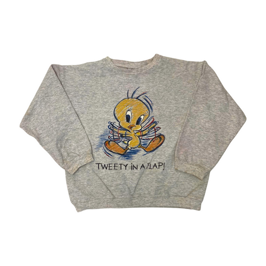 1995 ACME KIDS TWEETY BIRD IN A FLAP! VINTAGE CREWNECK SWEATSHIRT YOUTH SIZE XL