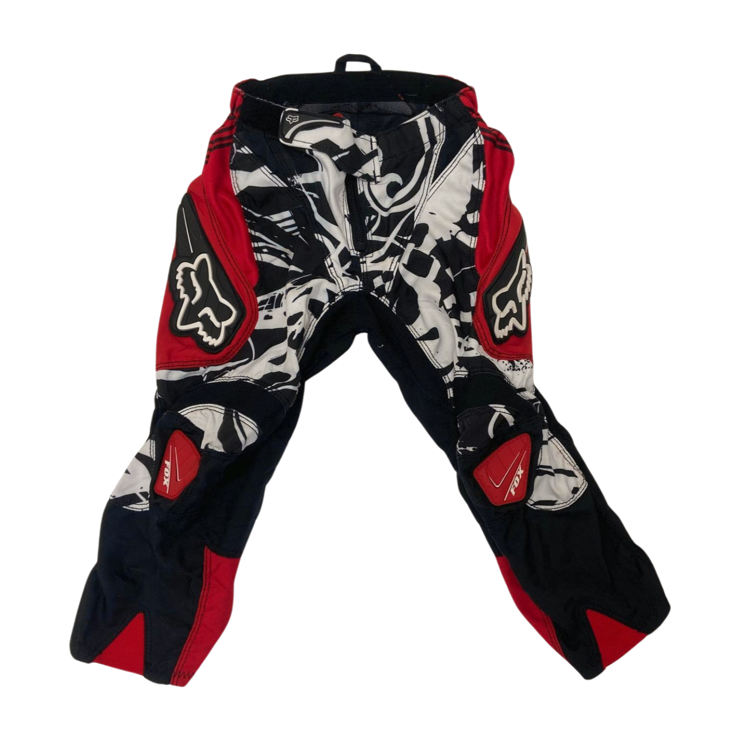 FOX MOTORCROSS RIDING PANTS RED BLACK WHITE YOUTH SIZE 4/5