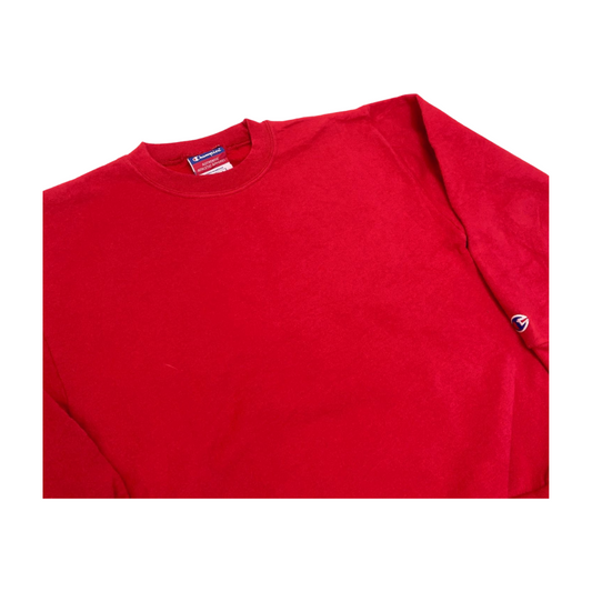 CHAMPION RED VINTAGE BLANK CREWNECK SWEATSHIRT YOUTH SIZE MEIDUM