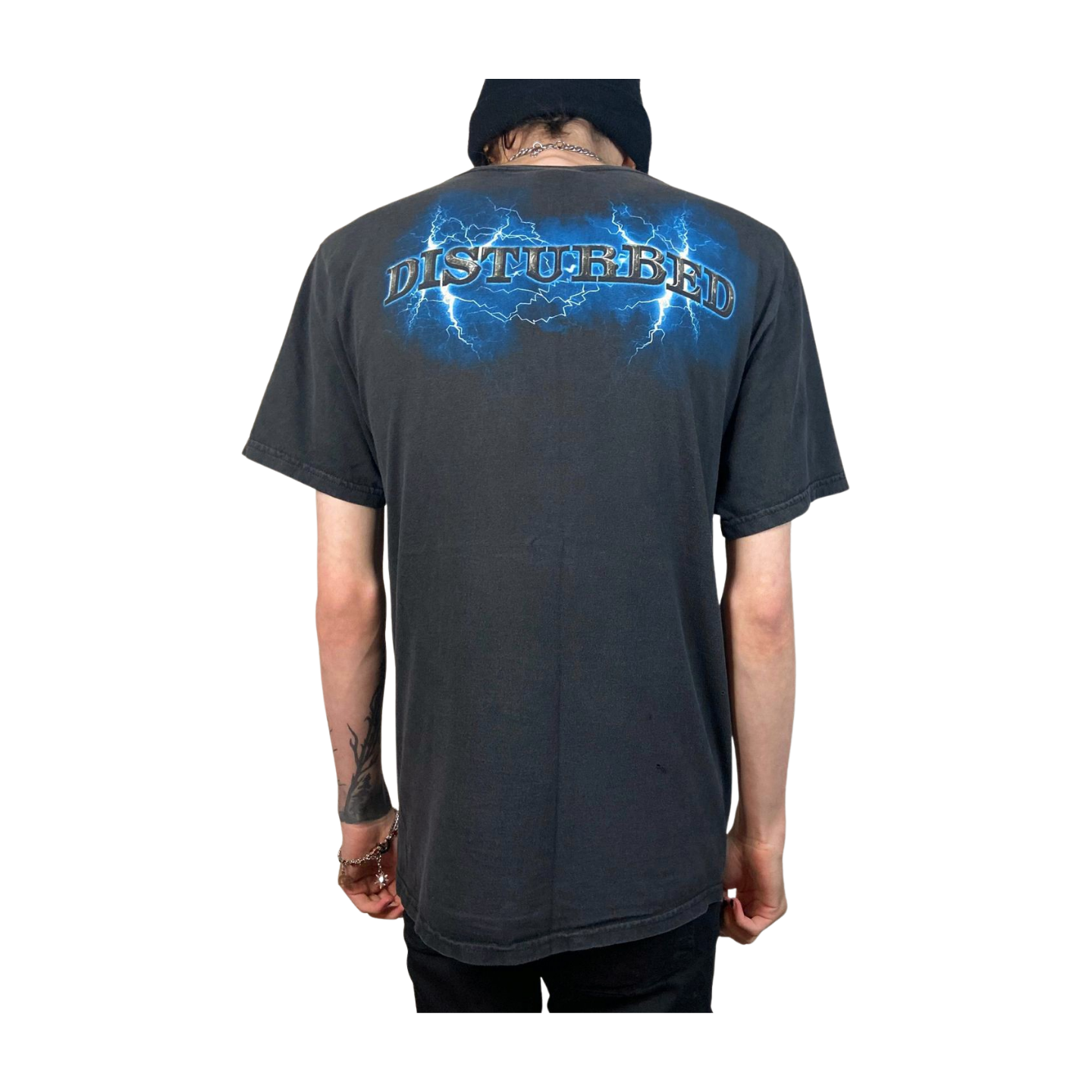 VINTAGE Y2K DISTURBED BAND GRAPHIC PRINT T-SHIRT SIZE MEDIUM