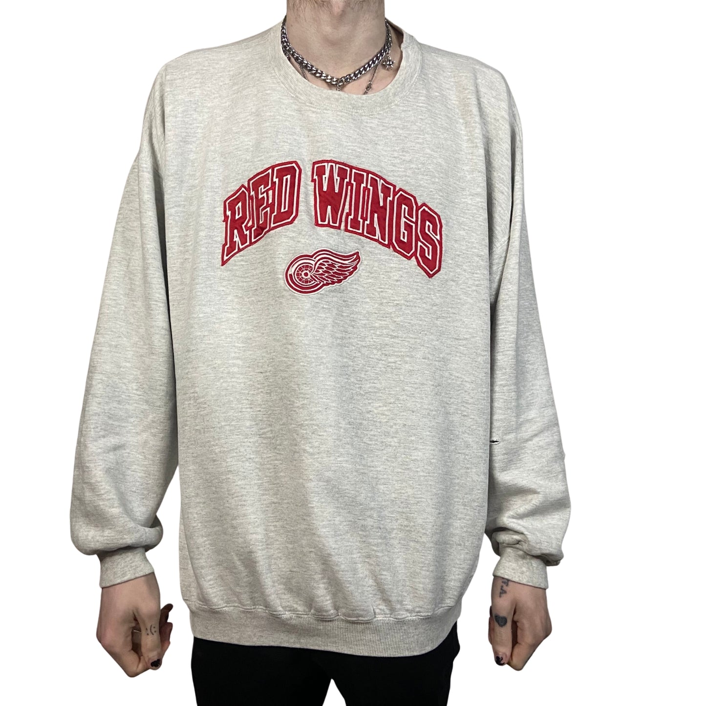 DETROIT RED WINGS NHL VINTAGE SIZE LARGE CREWNECK SWEATSHIRT