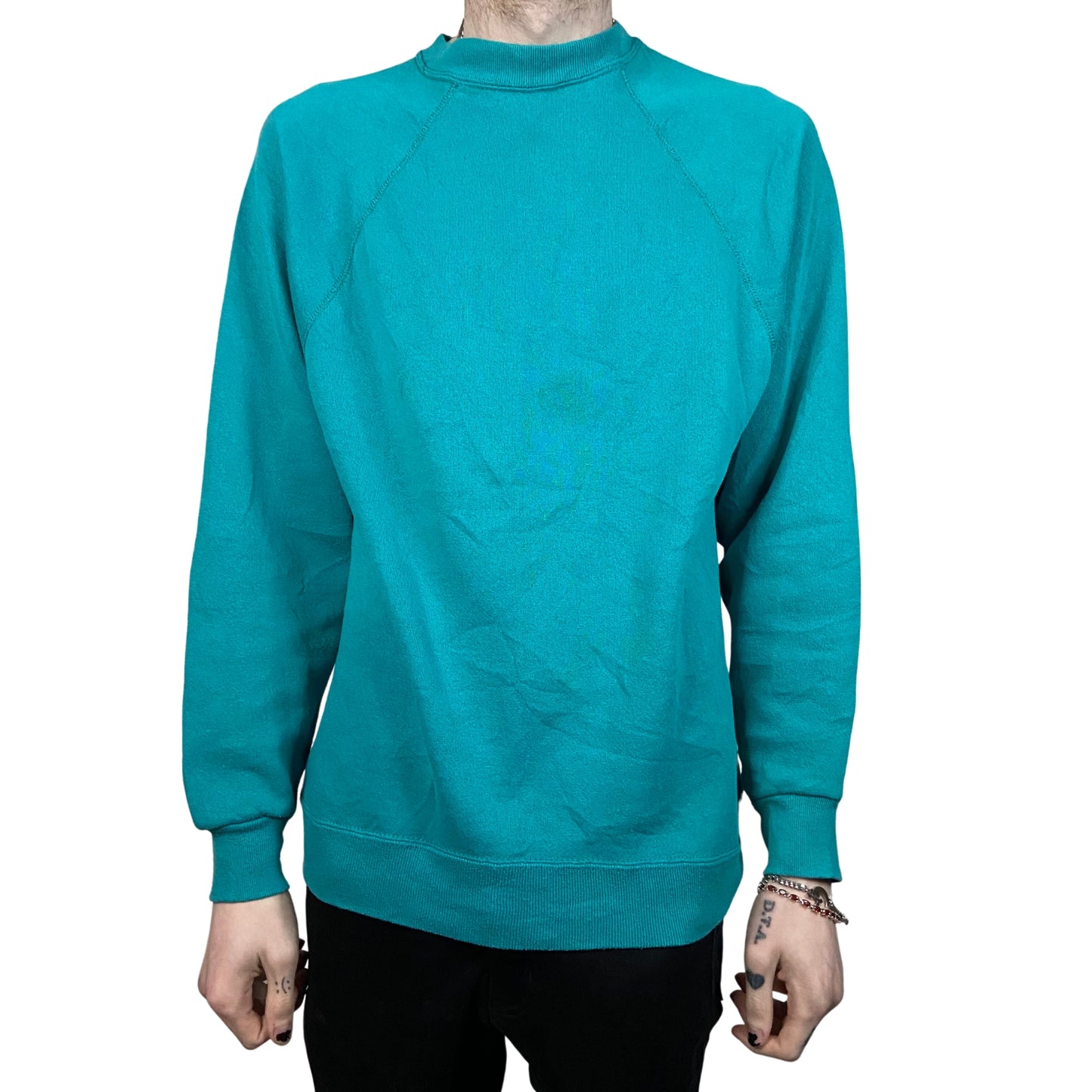 Sweats Appeal Tultex 80's Vintage Teal Size Large Crewneck Sweatshirt