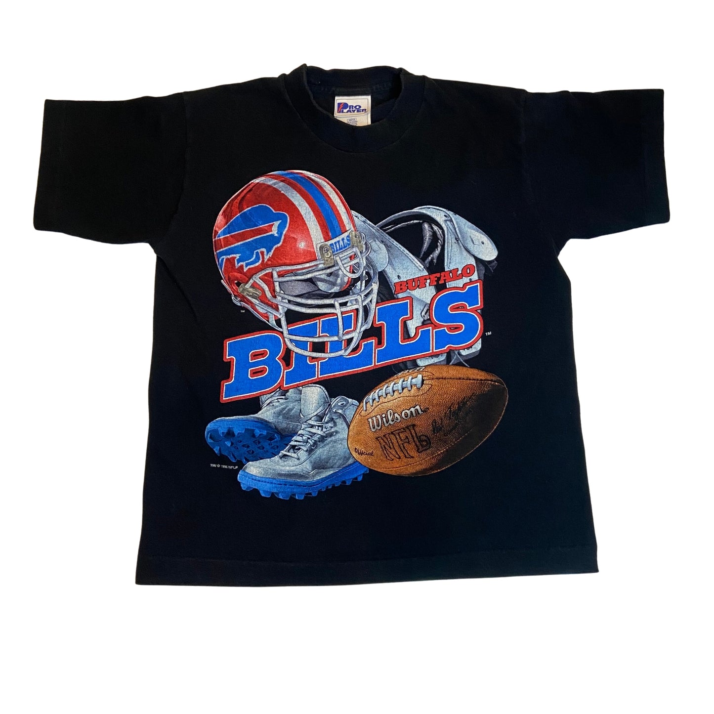 1996 PRO PLAYER BUFFALO BILLS T-SHIRT SIZE 10-12 MEDIUM