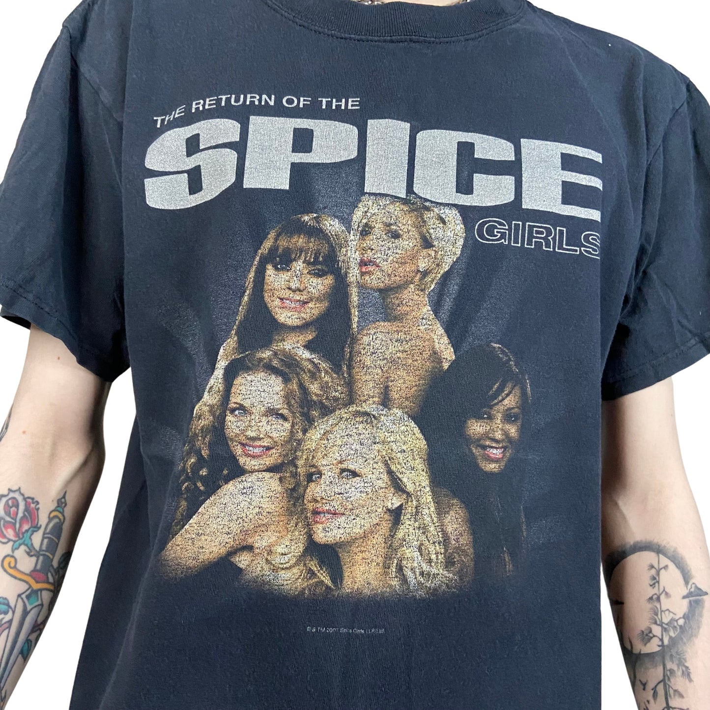 SPICE GIRLS 2007/2008 GRAPHIC PRINT RETURN OF THE SPICE TOUR T-SHIRT SIZE MEDIUM