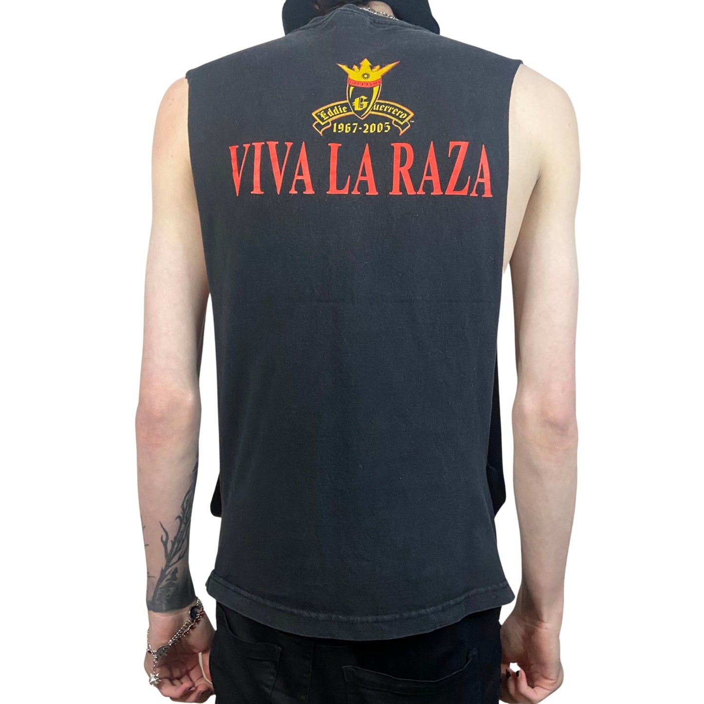 EDDIE GUERRERO 2005 MEMORIAL VIVA LA RAZA CUTOFF T-SHIRT TANK TOP SIZE SMALL