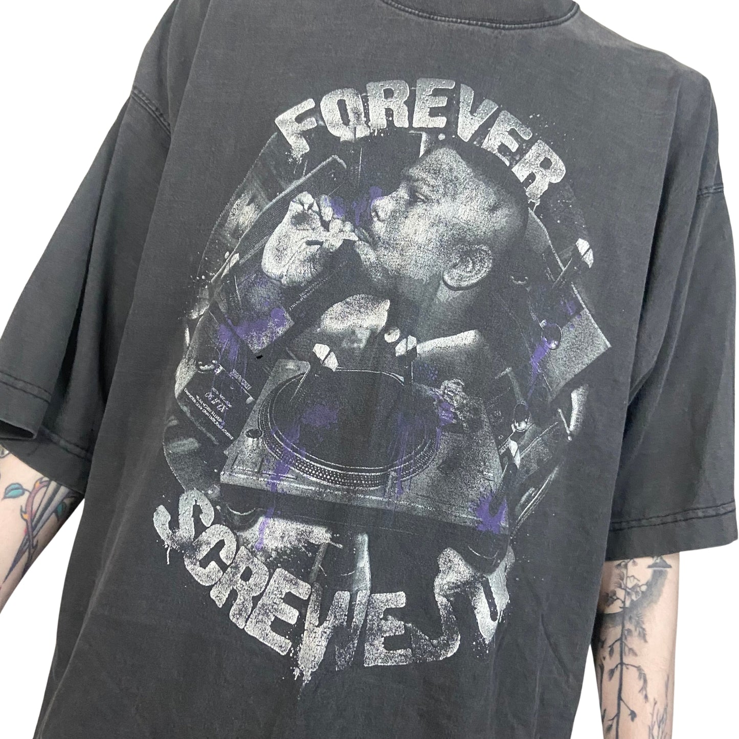 DJ SCREW FOREVER SCREWED UP MEMORIAL GRAPHIC PRINT RAP SIZE 5XL T-SHIRT