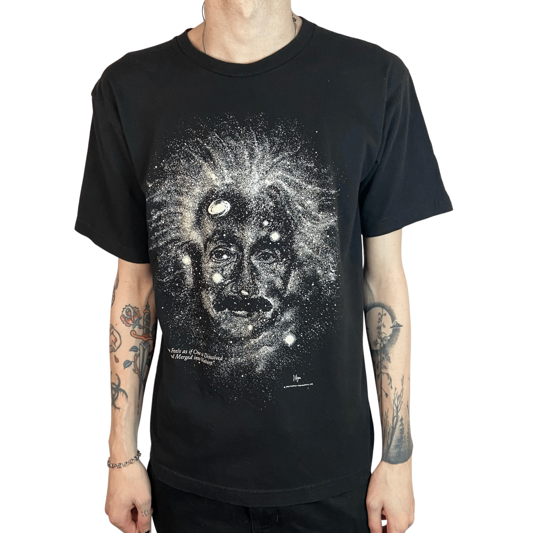 1993 GLOW IN THE DARK ALBERT EINSTEIN GALAXY SIZE MEDIUM T-SHIRT