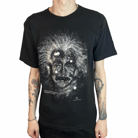 1993 GLOW IN THE DARK ALBERT EINSTEIN GALAXY SIZE MEDIUM T-SHIRT