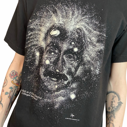 1993 GLOW IN THE DARK ALBERT EINSTEIN GALAXY SIZE MEDIUM T-SHIRT