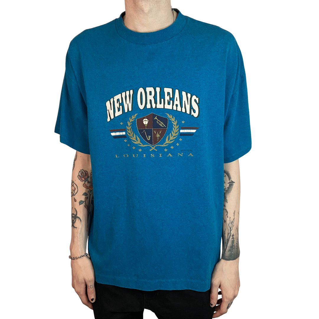 NEW ORLEANS LOUISIANA HEF-T TAG SINGLE STITCH VINTAGE T-SHIRT