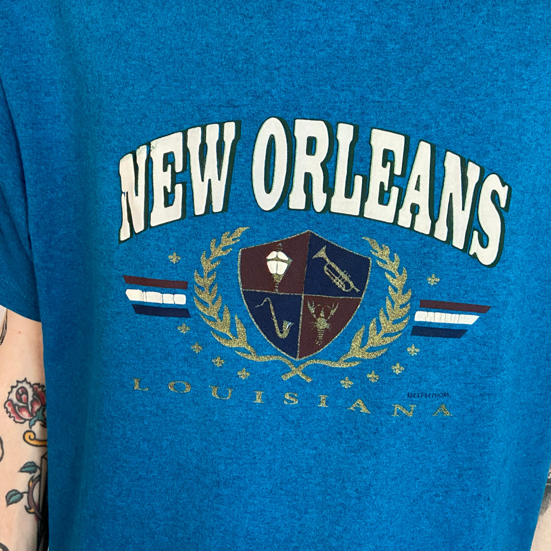 NEW ORLEANS LOUISIANA HEF-T TAG SINGLE STITCH VINTAGE T-SHIRT