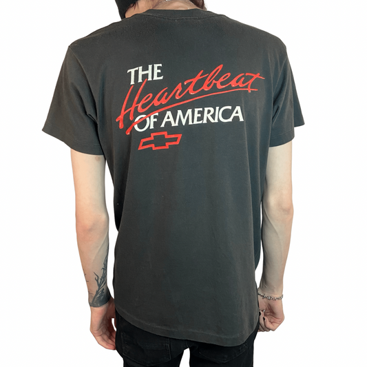 CHEVROLET "THE HEARTBEAT OF AMERICA" ONEITA SINGLE STITCH SIZE LARGE T-SHIRT