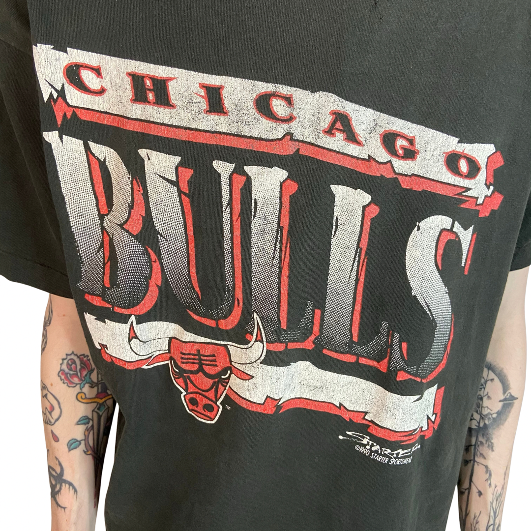 1990 STARTER CHICAGO BULLS SINGLE STITCH SIZE LARGE T-SHIRT