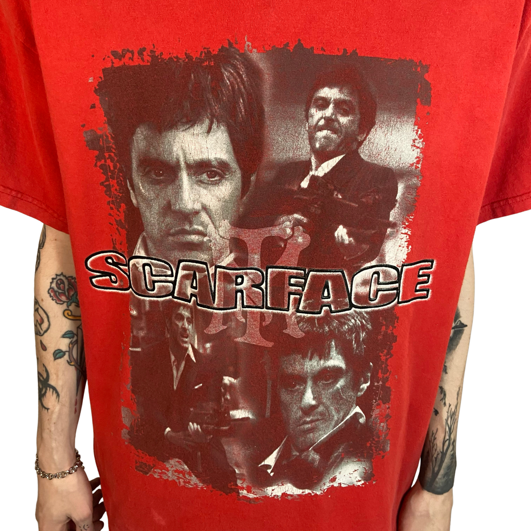 SCARFACE MOVIE PROMO TONY MONTANA GRAPHIC PRINT SIZE XL T-SHIRT