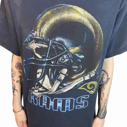 ST. LOUIS RAMS VINTAGE NAVY BLUE SIZE L T-SHIRT