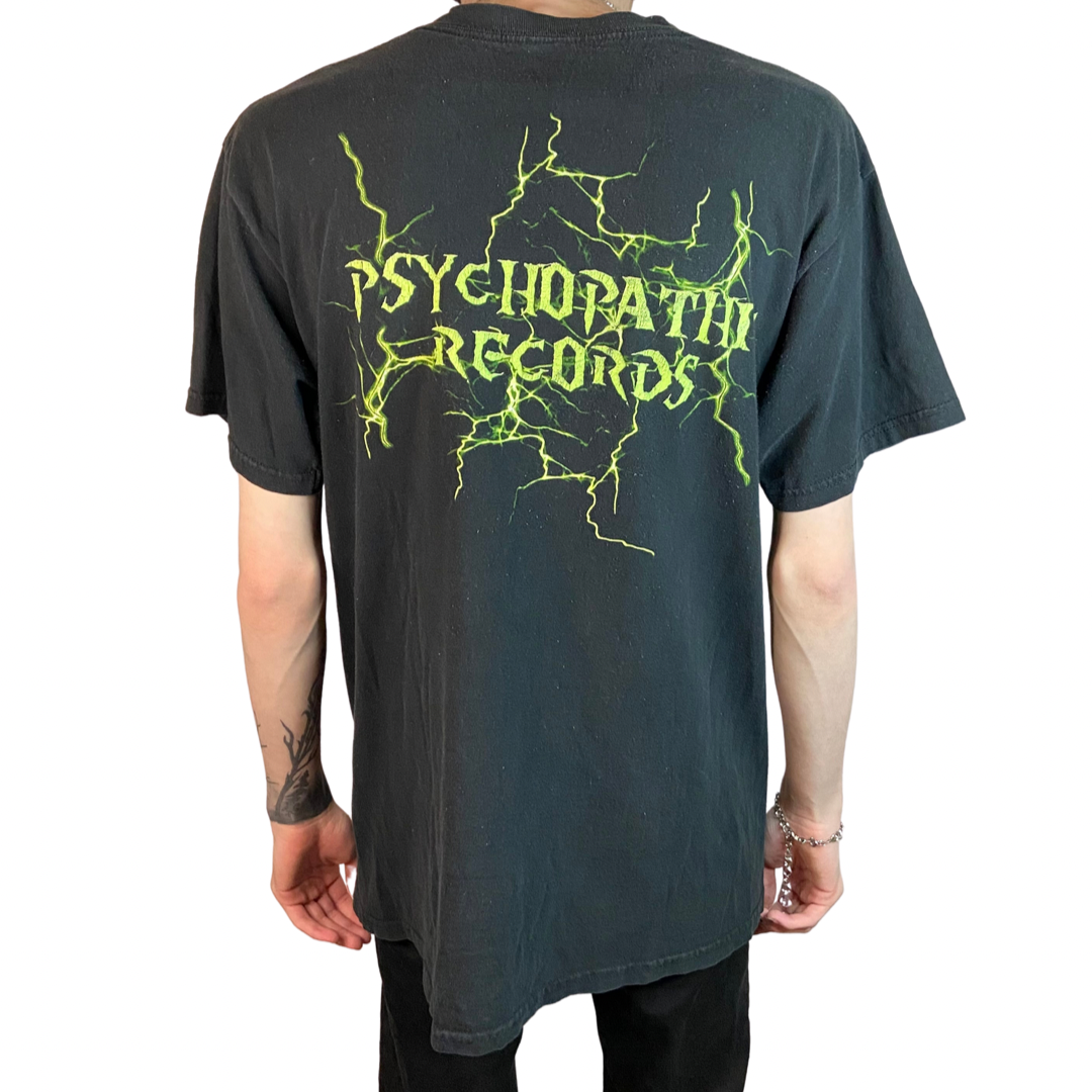 INSANE CLOWN POSSE PSYCHOPATHIC RECORDS GREEN HATCHET MAN SIZE LARGE T-SHIRT