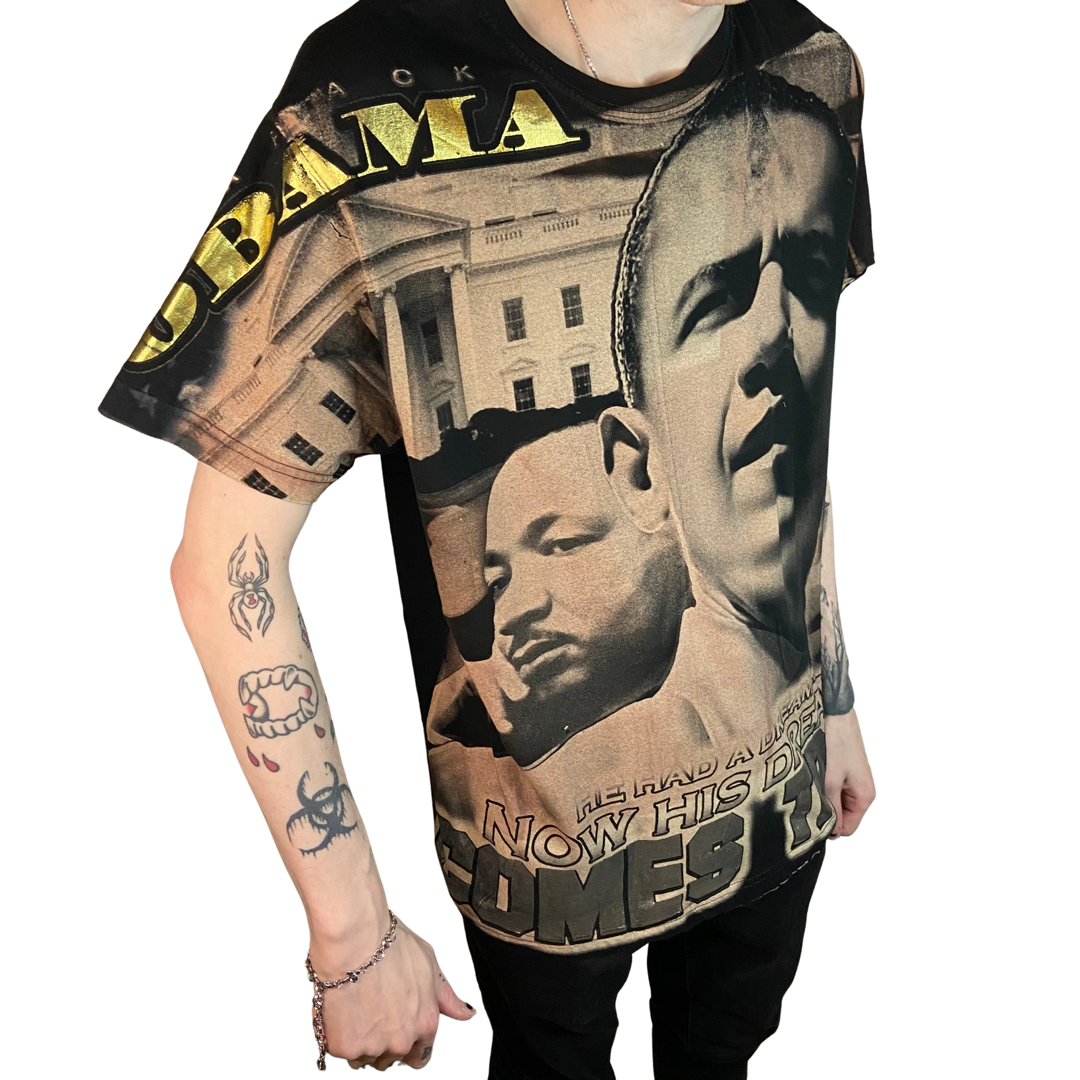 2008 BARACK OBAMA MARTIN LUTHER KING "HE HAD A DREAM..." SIZE XL T-SHIRT