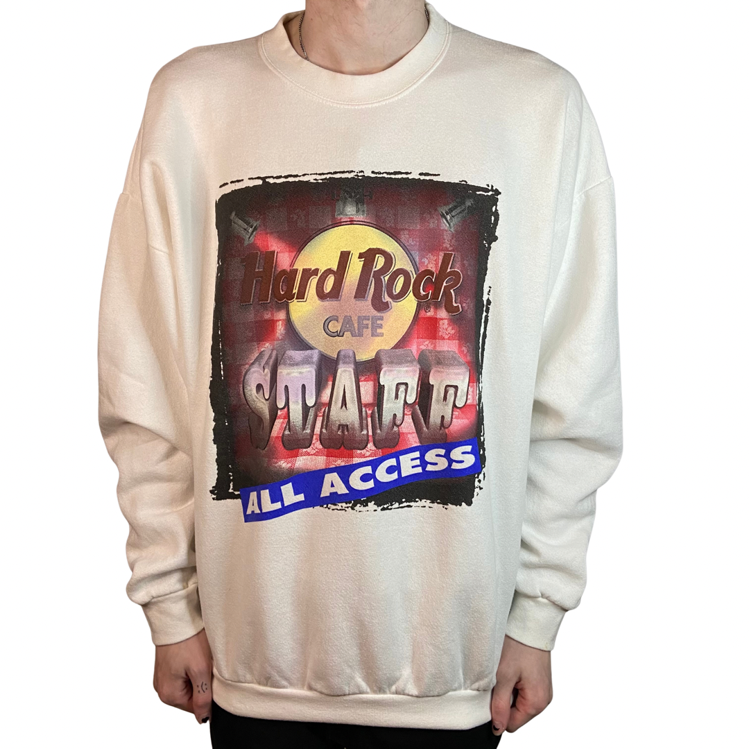 HARD ROCK CAFE STAFF ALL ACCESS VINTAGE CREWNECK SWEATSHIRT