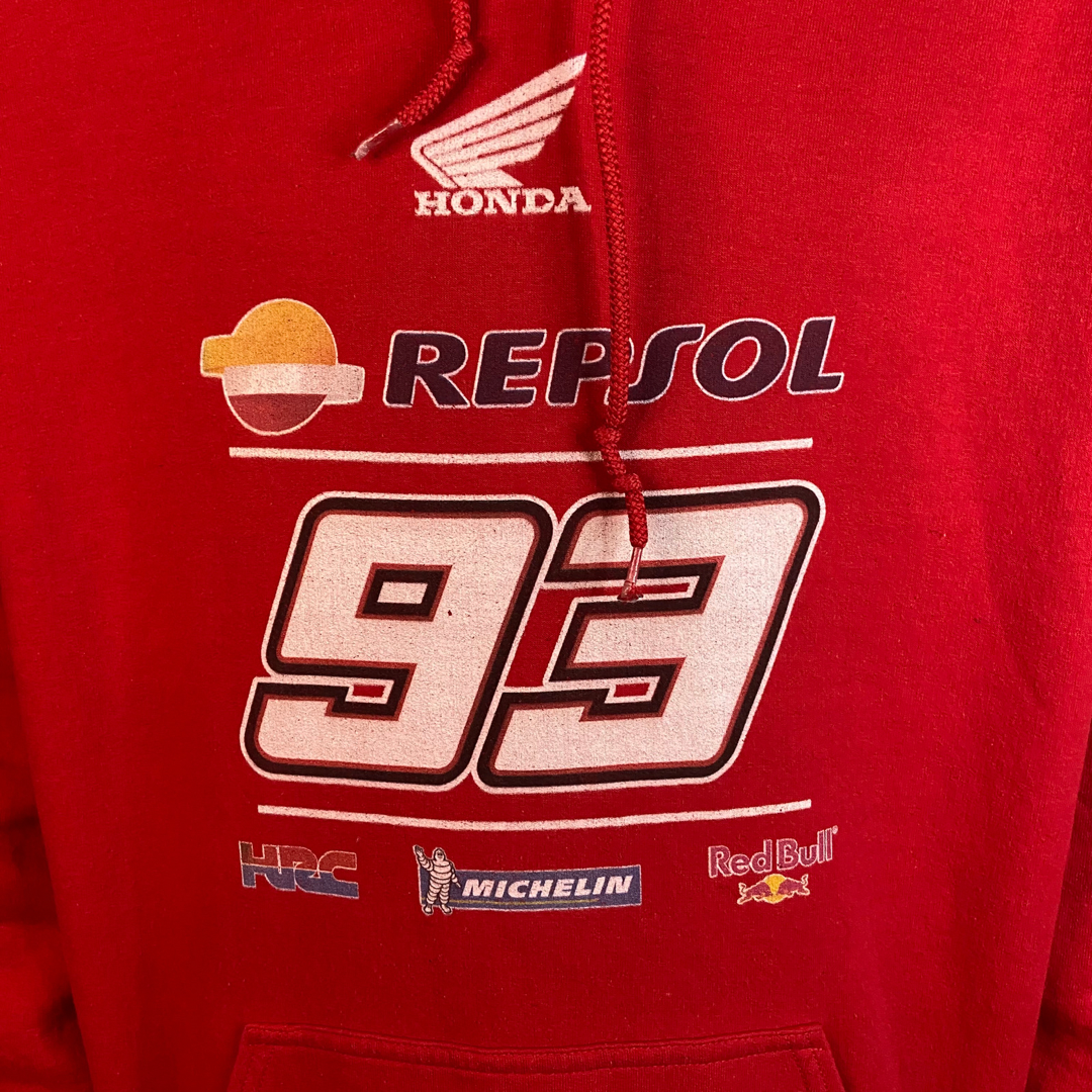 HONDA RACING LOGO PRINT SIZE MEDIUM PULLOVER HOODIE