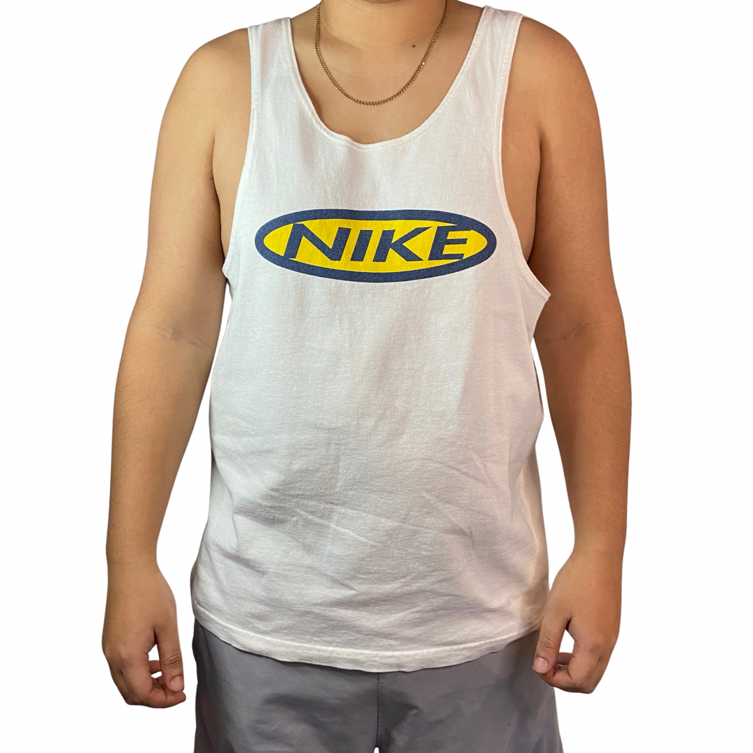 NIKE 90'S VINTAGE SPELLOUT MADE IN USA SIZE LARGE TANK TOP