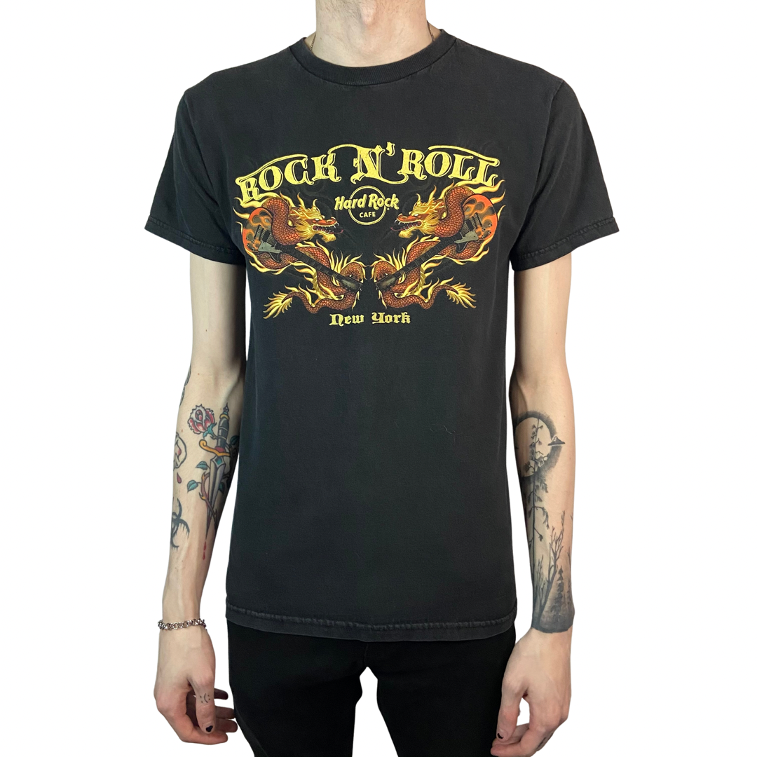 HARD ROCK CAFE ROCK N' ROLL NEW YORK DOUBLE DRAGON SIZE SMALL T-SHIRT