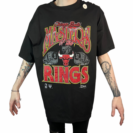 1992 NWT CHICAGO BULLS MASTERS OF THE RINGS SALEM SPORTSWEAR SIZE XL T-SHIRT