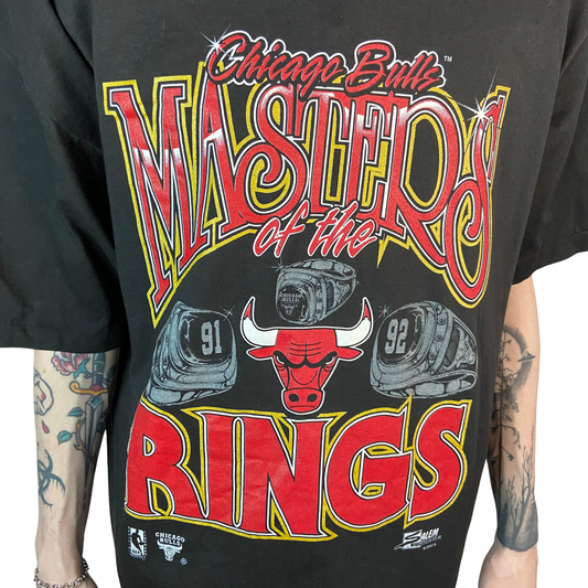1992 NWT CHICAGO BULLS MASTERS OF THE RINGS SALEM SPORTSWEAR SIZE XL T-SHIRT