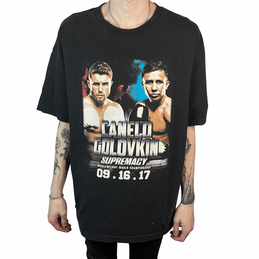 CANELO VS GOLOVKIN GGG 2017 BOXING GRAPHIC PRINT SIZE 2XL T-SHIRT