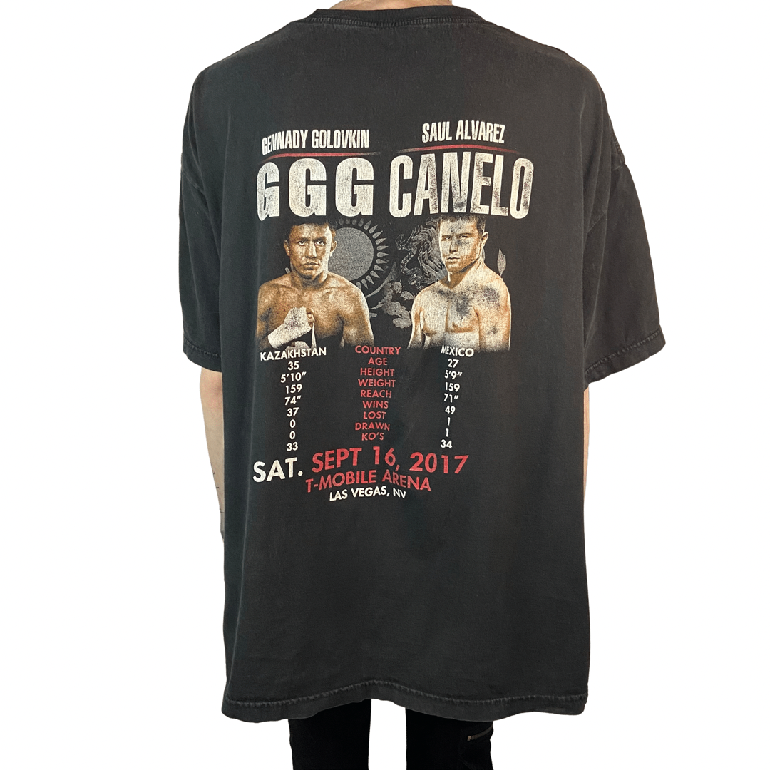 CANELO VS GOLOVKIN GGG 2017 BOXING GRAPHIC PRINT SIZE 2XL T-SHIRT